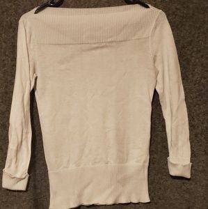 Banana Republic White Sweater Blouse Top
